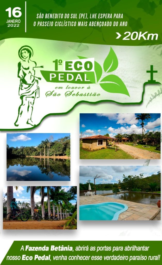 Cartaz de divulgação do 1º Eco Pedal em São Benedito do Sul