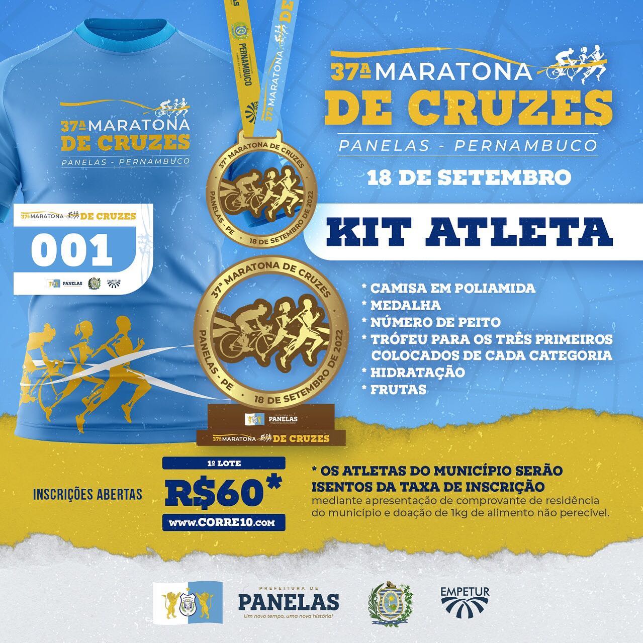 Kit Atleta Maratona de Cruzes 2022